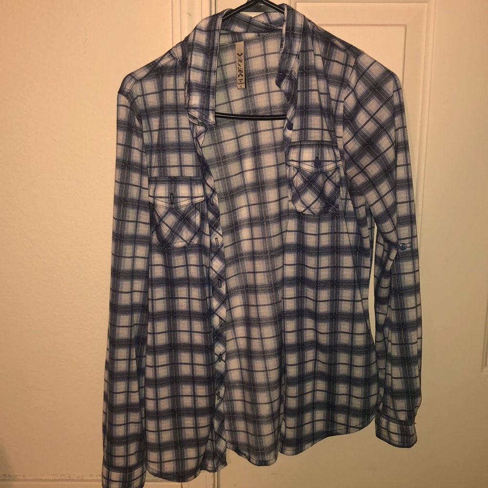 Blue/White Flannel